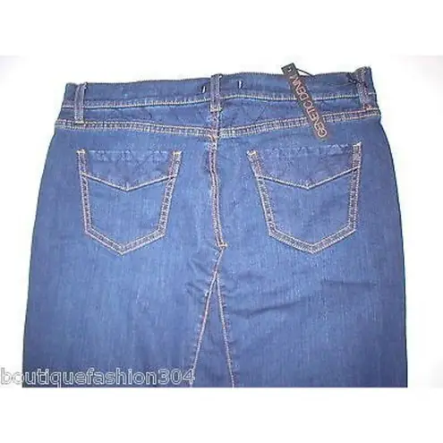 Genetic Denim Womens Dark Long NWT Jean Skirt 29 32 X 42 Tall Anthropologie Slit