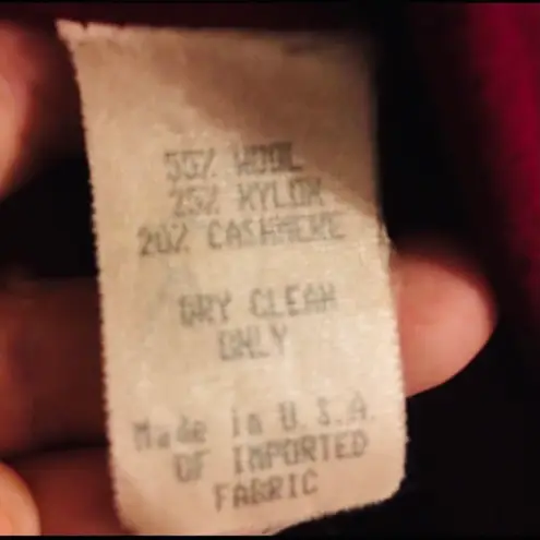 Vintage Toffs wool cashmere winter jacket coat Size 12