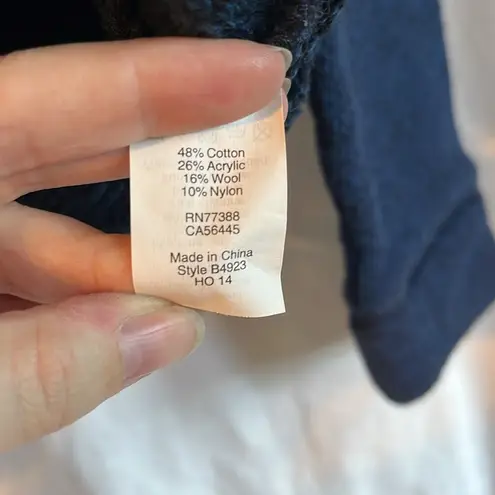 JCrew Factory Funnel Neck Cowl Neck Long Sleeve Casual Kangaroo Pouch Sweatshirt Black Size XS