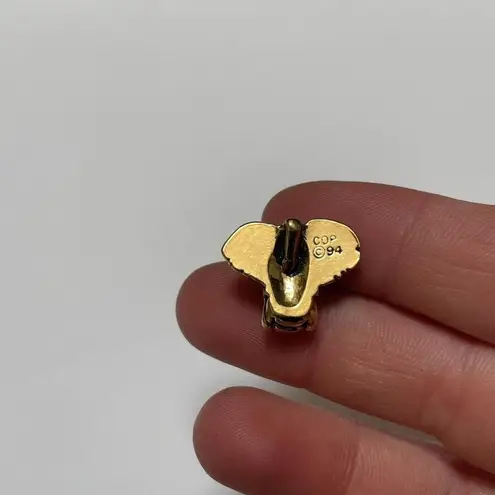 Signed COP 94 Pendant Charm Gold Tone Elephant