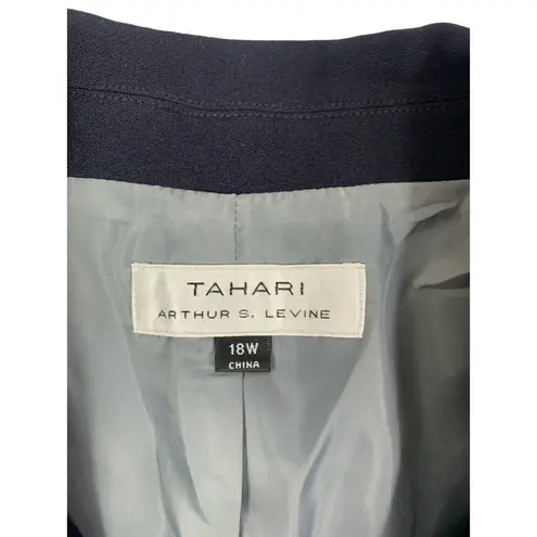 Tahari Arthur S. Levine Women's Navy Blue Jacket & Skirt Set Size 18W
