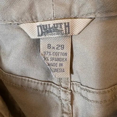 Duluth Trading Co. Khaki Cotton Blend Casual Pants Size 8x29 Tan
