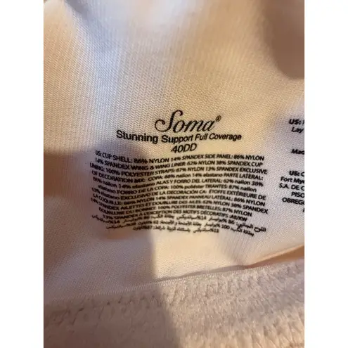 Soma Intimates Stunning Support Full Coverage Bra 40DD Black Beige Lace Size undefined - Image 5