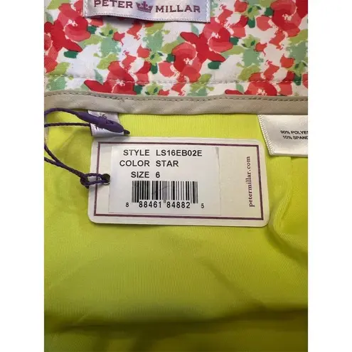 Peter Millar NWT Women's Floral Performance Golf Skort Size 6 - Red