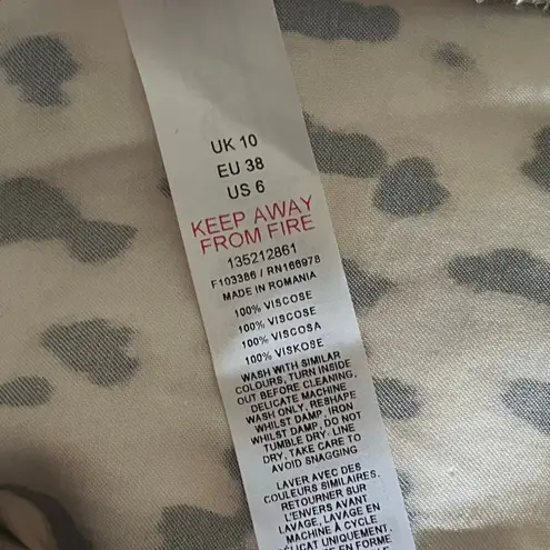 Topshop  Leopard Print Women's 6 Tank Top Animal Print Neutral Going Out Layering - Image 4