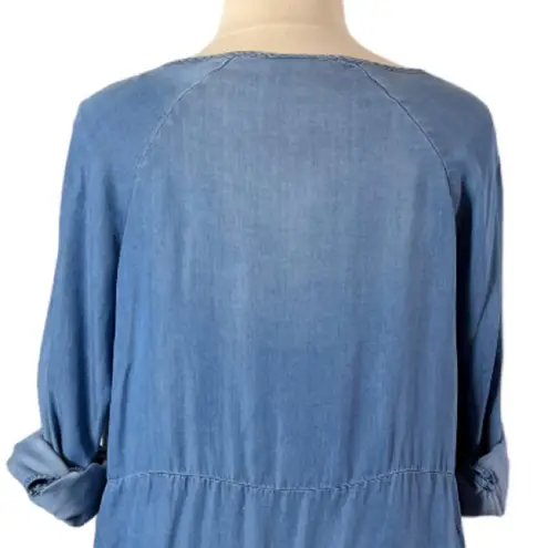Ava & Viv Target Shift Dress Chambray Soft Long Sleeves Blue Women’s 1X Plus