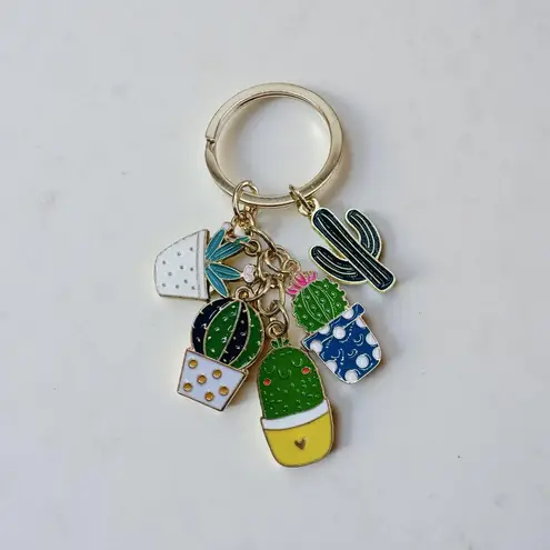 Cute Cactus Theme Keychain