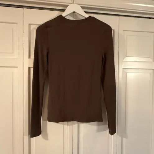 Primark Rita Ora X  NWT brown crewneck fitted top size xs