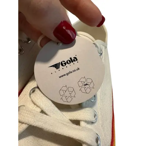 Gola Women’s Size 8 Coaster Sneaker Off White Rainbow Drop Striped #S1