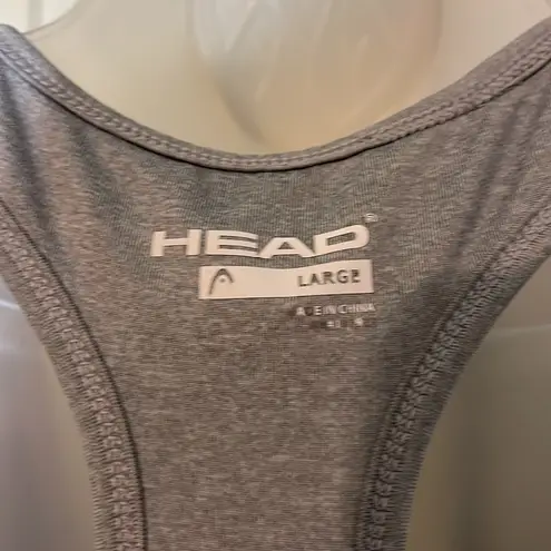 Head Gray Racerback Sports Bra Large