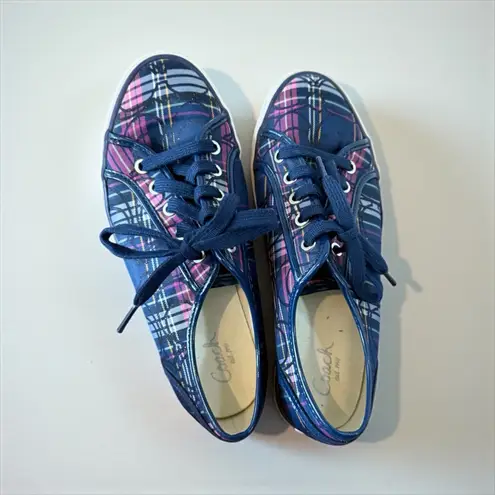 Coach  Dee Plaid Canvas Sneakers