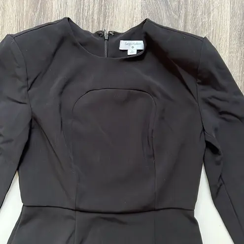 NWOT Sergio Hudson x Target Strong Shoulder Body con Black Midi Dress XS