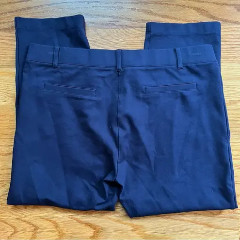 Betabrand Crop Classic Dress Pant Yoga Pants in navy blue size large