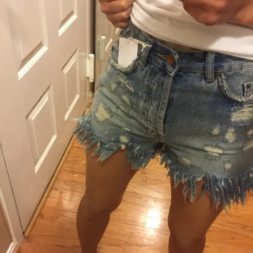 ZARA  mom fit denim shorts. Size 0