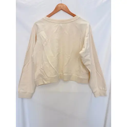 MAREA by Liz Joy NEW Oyster Cropped Pullover Sweater Medium Fisherman Summer