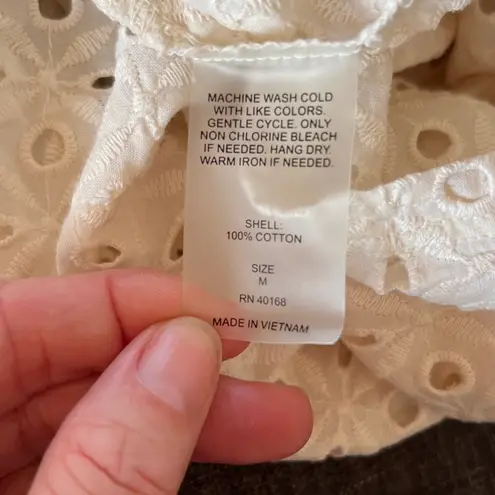 Vitamin A Cream Eyelet Coverup/Dress Size Medium