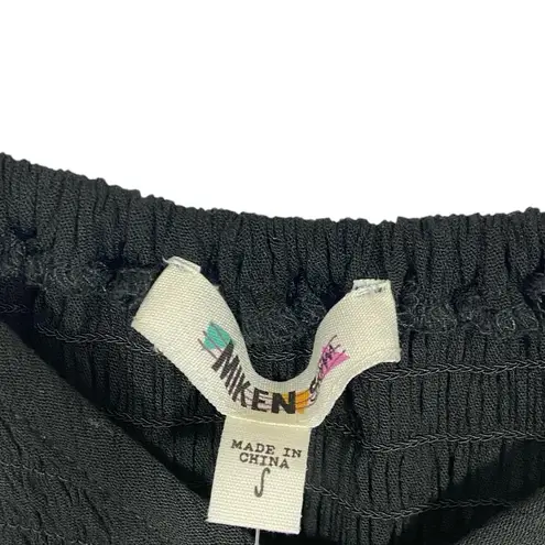 MIKEN NWT (black) Juniors' Smocked Midi Dress Cover