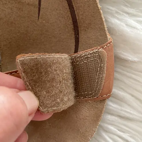 ABEO BIO SYSTEM Tan Leather Sandals with Cork Wedge size 6N BNWOT