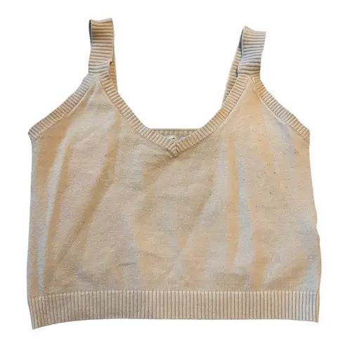 Aster Cream Sweater Crop Top Tank Size S