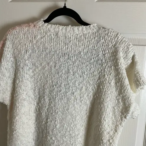 Western Connection Floral Knit Sweater 80’s vintage size medium White
