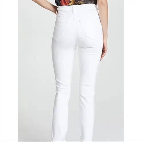 MOTHER Denim MOTHER The Lace Up Dazzler Ankle Chew Jeans Almost Innocent White Size 29