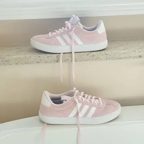 Adidas  Women's Soft Pink Sneakers - Image 6