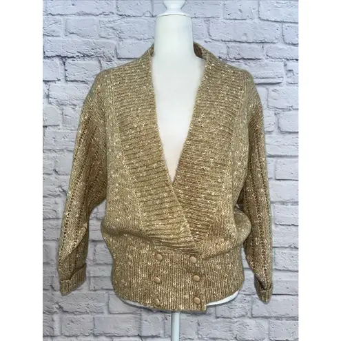 Rosebud Vintage 80s Women’s Coastal Grandma Cardigan Wool Blend Sweater Size L