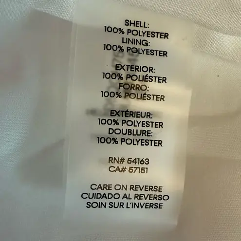 Karl Lagerfeld PARIS Women's V-Neck Sleeveless Dress White Black Sz 10