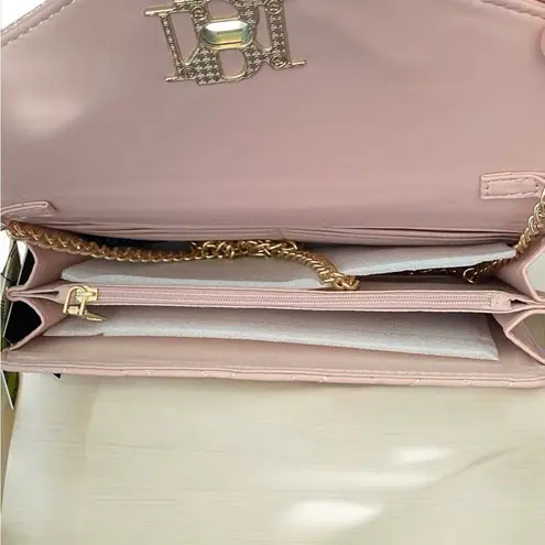 Badgley Mischka NWT Blush Pink Diamond Quilted Crossbody Bag