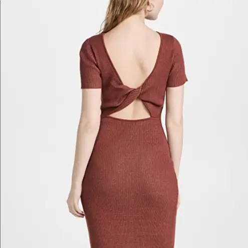 Naadam Reversible Cashmere Blend Ribbed Twist Dress Size XS NWT $325.00