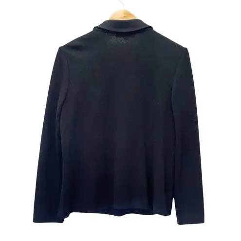 St. John Basics Set Black Santana Wool Knit Skirt Suit Small 6/8 Vintage Classic