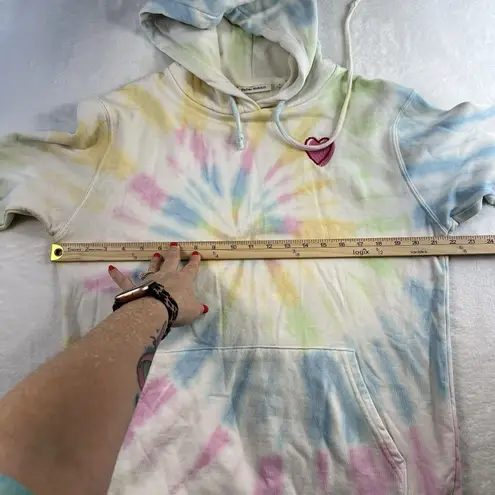 Roller Rabbit S Small Tie Dye Heart Love Hoodie Sweatshirt Embroidered USA Made - Image 8