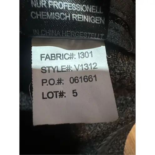 Adrienne Vittadini Womens Black Textured Zip-Up Blazer Sz XL