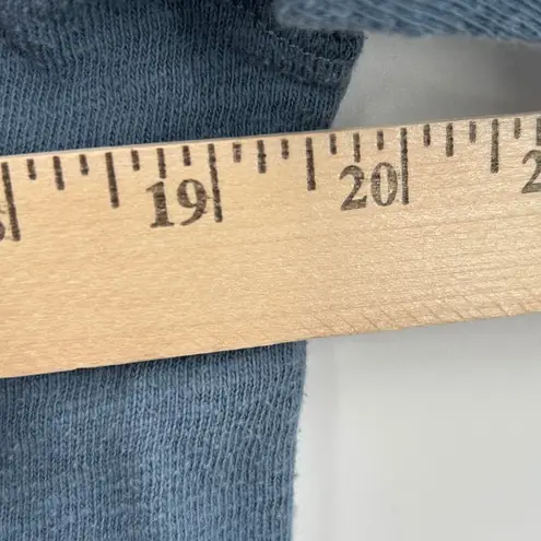 Faherty Sunwashed Slub Organic Cotton Pullover Hoodie Sweatshirt Blue Sz Small