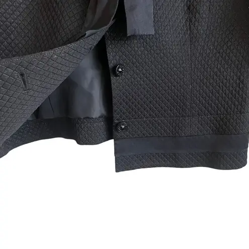 Tahari Women Cropped Jacket Silk Trim Embossed Texture Career Event Evening Wear