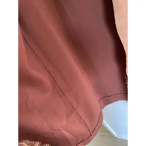 T Tahari T TAHARL women’s suede cardigan jacket with pockets Lace light brown size Small