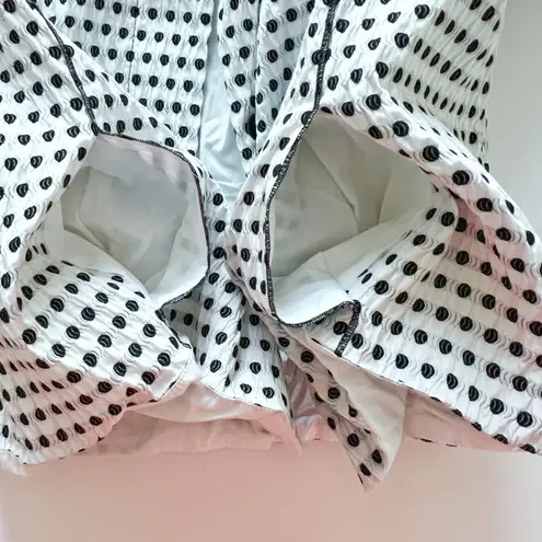 Nina Ricci jacket size 8 40 white black polka dot blazer