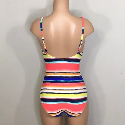 Anne cole slimming multicolored stripe swimsuit. New