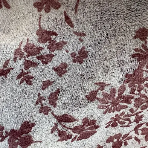 Bardot Floral Wrap Tie-Front Long-Sleeve Blouse Pink Red Size US 8 Medium