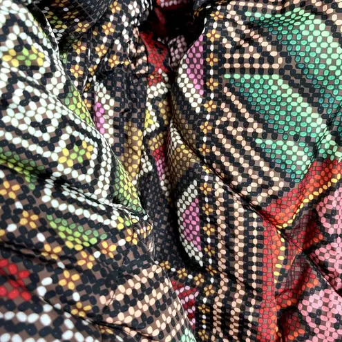 Farm Rio Tropical Puffer Metallic Coat Jacket Multicolor Size XS