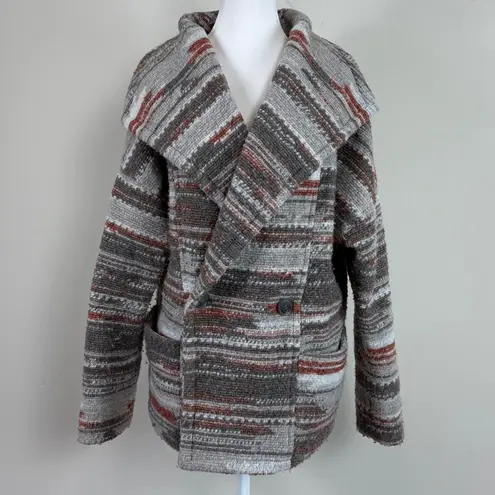 prAna Arria Wool Blend Marble Chunky Knit Collared Jacket Size Small