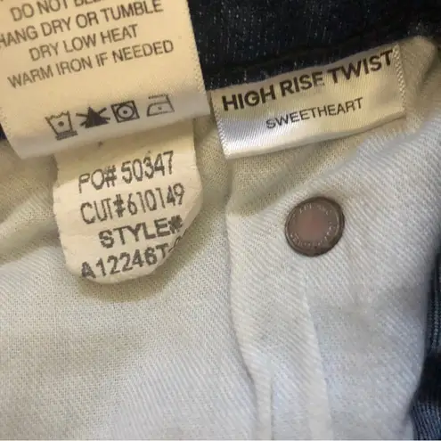 AMO Twist Dark Vintage Blue Wash Women Mid Rise Ankle Jeans Size 25 NWOT