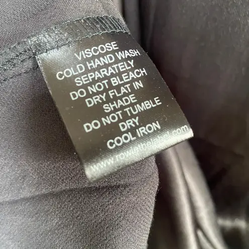 Rowie the Label Kassia strappy back deep V black slip maxidress gown Lar… Size L