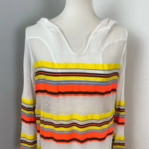 Lemlem NEW Handmade Striped Hooded Lightweight Dress Swim Coverup Small