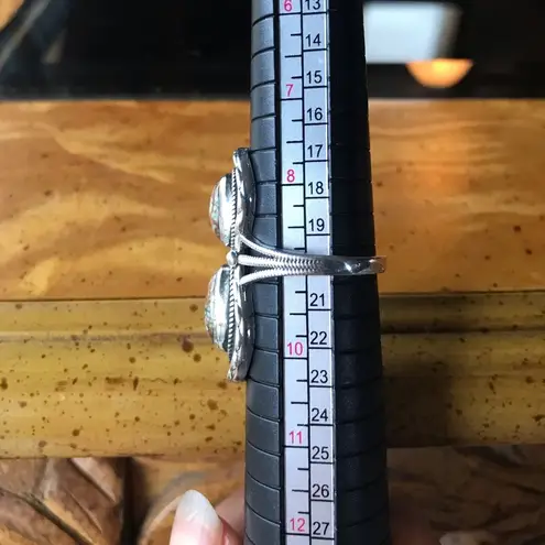 Natural Royston Blue Horizon Turquoise Sterling Silver Horseshoe Ring Size 9