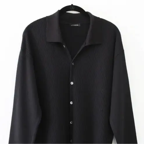 Kit Karson Vintage Wool Knit Polo Cardigan Sweater