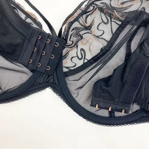 Scantilly By Curvy Kate Fascinate Plunge Bra Black Lace 38L Size undefined