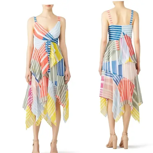 Tanya Taylor  Goldie Striped Colorblock Sleeveless Dress sz 0