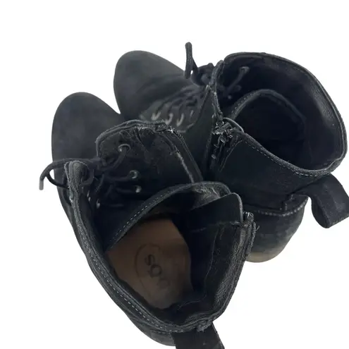 Taos Boot Camp Combat Boots Black Suede Grannycore EU 36 US 5