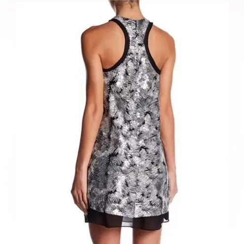 NBD Whitney Silver Sequin Shift Dress